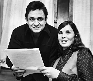 Country Prints: Johnny Cash country singer with Glasgow girl Sadie Deigan