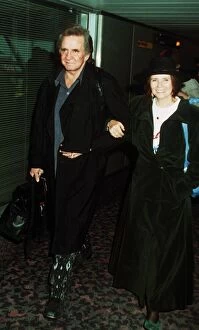 Images Dated 9th April 1992: Johnny Cash country singer with wife June Carter 1992