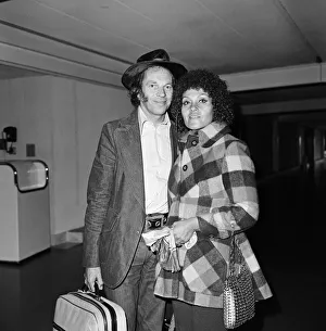 Johnny Dankworth and Cleo Laine departing Heathrow Airport for New York where Cleo Laine