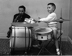 00004 Prints: Johnny Dankworth jazz musician with David Adams (4) 1963