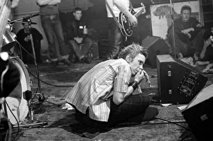 Johnny Rotten- lead singer with the Sex Pistols performing in Holland, 11 / 12 / 1977