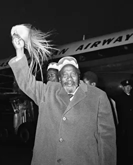 Jomo Kenyatta, leader of the Kenya African National Union