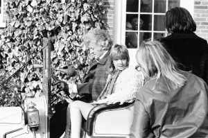 Jon Pertwee as Dr Who and Katy Manning as Jo Grant seen here with Bessie the Doctor