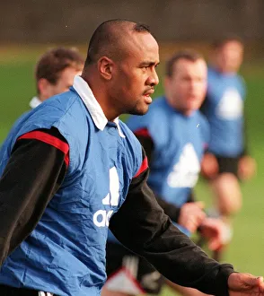 Jonah Lomu New Zealand rugby player 19th October 1999 World Cup squad training