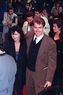 Images Dated 26th April 1990: Jonathan Ross TV Presenter and Wife 1990 at the Krays film premiere