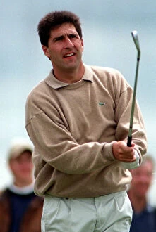 Images Dated 14th July 1997: Jose Maria Olazabal golfer July 1997 practises at Troon