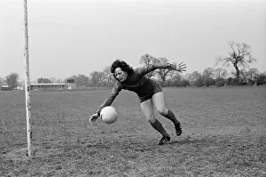 01529 Prints: Josie Costello, 37 years old, who has been chosen as goalkeeper for her local ladies