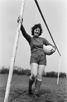 01529 Prints: Josie Costello, 37 years old, who has been chosen as goalkeeper for her local ladies