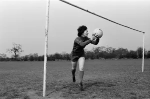 01529 Prints: Josie Costello, 37 years old, who has been chosen as goalkeeper for her local ladies