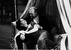 Theatres Prints: Joss Ackland Actor with Actress Jean Simmons in the musical A Little Night Music