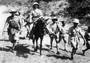 After a journey of 200 miles through jungle and mountains the Emperor of Abyssinia set up