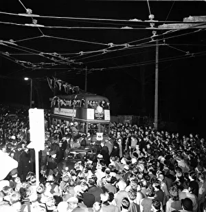 Last Journey in the trolleybus May 1962 Crowds turned up in huge numbers to take