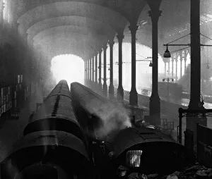 00481 Prints: At journeys end for London commuters were sights like this at Liverpool Street