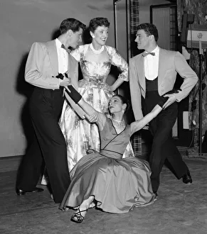 00467 Prints: Joyce Grenfell seen here in rehearsal for a revue at the Fortune Theatre. 1st June 1954