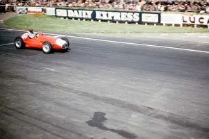 Juan Fangio July 1953 Motor Racing Grand Prix Driver in his Maserati British grand Prix