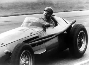 Juan Manuel Fangio - Racing driver in action Circa 1955