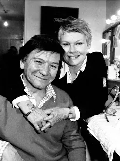 00194 Prints: Judi Dench actress with husband and fellow actor Michael Williams 2nd January 1987