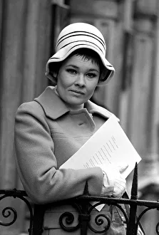 Judi Dench wearing a beret called Cabaret'made in multi coloured grosgain