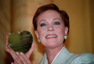 Julie Andrews Actress July 1998 With her Variety club award she was given by