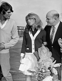 Julie Christie with film director John Schlessinger 1966 and boyfriend Don Bessant