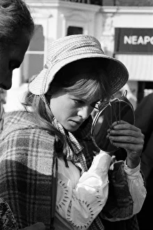 Julie Christie on the set of Far from the Madding Crowd'in Weymouth, Dorset