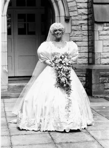 Bouquet Prints: Julie Goodyear Actress in Coronation Street getting married on set in the programme