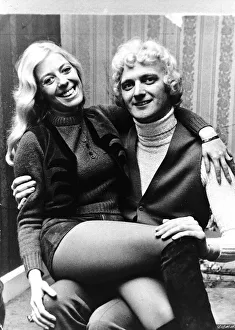 Julie Goodyear actress sits on the lap of Jack Diamond A©Mirrorpix