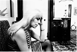 1980s Fashion Prints: Julie Goodyear Actress after speaking on television about cancer January