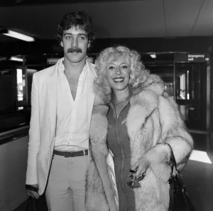 Julie Goodyear - Bet Lynch from Coronation Street - leaving from Heathrow for Los Angeles