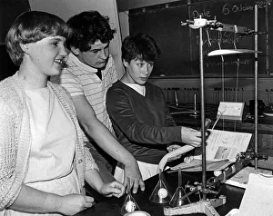 Experiment Prints: Julie Grafton, Terence Wall and Lisa Maxwell test the effect of air pressure on a wing