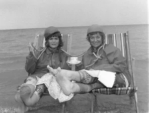 Julie Walters with Victoria Wood. Pictured in September 1986