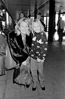 Daughter Prints: Juliet Mills and her daughter Melissa arrive at Gatwick Airport from Los Angeles for