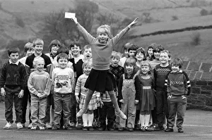 Jumping for joy after raising money for the appeal is young Olivia Rayner