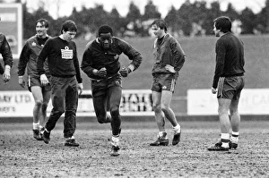 Justin Fashanu. pictured during England U21 training session, 15th March 1982