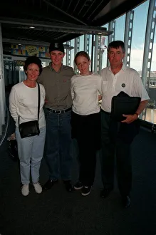 Justin Rose Golf September 1998 Schoolboy golf champion arriving at Heathrow