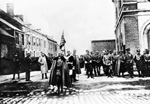Kaiser Wilhelm II seen here reviewing the Prussian Guards Division at Marles in the Somme