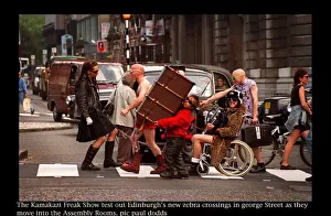 Kamakaze theatre of pain august 1997 Freak show walk along streets of edinburgh to
