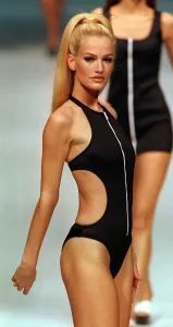 Karen Mulder Models designs by the designer Genny October 1995