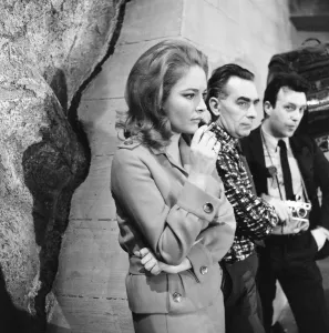 Cigarette Prints: Karin Dor, German actress, on the set of new James Bond film, You Only Live Twice