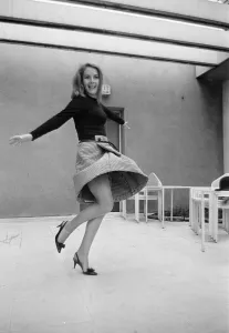 Karin Dor, German actress, in the UK to film scenes for new James Bond film