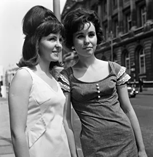 01143 Prints: Karin Fernald (right), aged 20, and Pauline Collins, 22