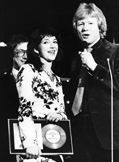Kate Bush singer recieves an award at the British rock and pop awards April 1979