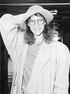 Kate Capshaw actress arriving at Heathrow Airport June 1984