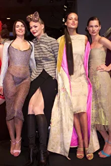 Kate Moss, Jodie kidd, Sophie Anderton with Sadie Frost at the Earls Court motor show