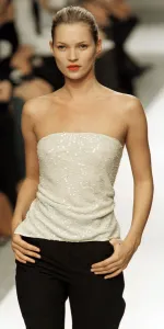 Kate Moss wearing Narcisco Rodriguez at Milan Fashion Week, 6th October 1997