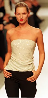 Kate Moss wearing Rodriquez creation, October 1997