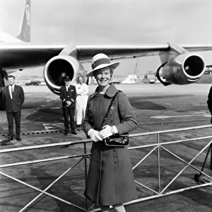 Katharine, Duchess of Kent, at Heathrow Airport for Toronto to visit her brother
