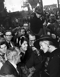 Shipyard Prints: Katharine, Duchess of Kent at launching of Furness Bridge at Swan Hunter, Haverton Hill
