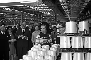 01168 Prints: Katharine, Duchess of Kent visits the Courtaulds factory in Wolverhampton