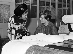01168 Prints: Katharine, Duchess of Kent visits the Courtaulds factory in Wolverhampton